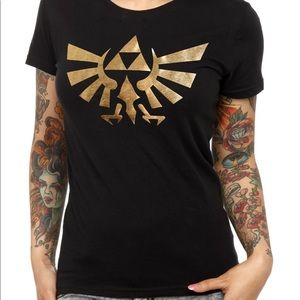 Zelda gold triforce T-shirt. Hot Topic size small